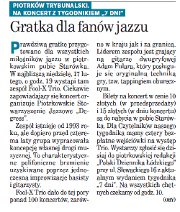 &quot;Gratka dla fanów jazzu&quot; koncert Fool-X trio w Piotrkowie (tygodnik &quot;7 Dni&quot;, 15 luty 2008)