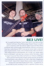 Be3 Live! Zapowiedzi koncertów oraz warsztatów basowej supergrupy w Magdeburgu i w Kępnie. (Magazyn &quot;Basista&quot; 10/2011)