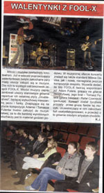 Czas Ostrzeszowski (luty 2008) - relacja z koncertu w Ostrzeszowie (trasa Fool-X trio 2008).