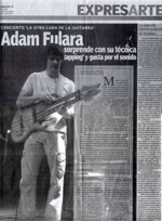 "La otra cara de la guitarra" Relacja z koncertu Adama Fulary w czasie XIII Festival Internacional de Guitarra del Noreste - Meksyk 2008 (Sociales dziennik stanu Coahuila) - jez. hiszpański