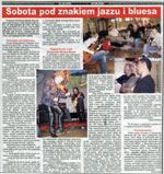 &quot;Sobota pod znakiem jazzu i bluesa&quot; - relacja z JaZZlotu 2004, w czasie którego wystąpił K. Misiak + Fool-X trio oraz Błędowski-Winder Band. &quot;Czas Ostrzeszowski&quot;, sierpień 2004.
