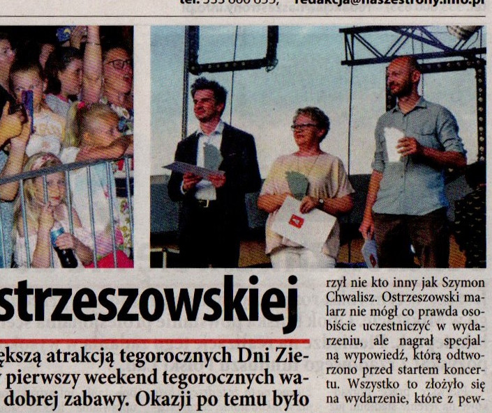 Award for achievements for Ostrzeszow city.