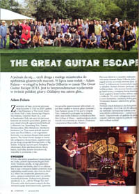 Relacja z The Paul Gilbert's Great Guitar Escape 2013 (Big Indian, Nowy Jork, U.S.A) w &quot;Gitarzyście&quot; (09/2013)